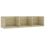 vidaXL Raft de perete CD-uri stejar Sonoma 75x18x18 cm lemn prelucrat vidaXL Raft de perete CD-uri stejar Sonoma 75x18x18 cm lemn prelucrat