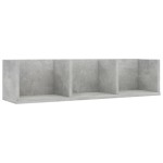 vidaXL Raft de perete CD-uri, gri beton, 75x18x18 cm, lemn prelucrat vidaXL Raft de perete CD-uri, gri beton, 75x18x18 cm, lemn prelucrat