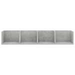 vidaXL Raft de perete CD-uri, gri beton, 100x18x18 cm, lemn prelucrat vidaXL Raft de perete CD-uri, gri beton, 100x18x18 cm, lemn prelucrat