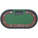 vidaXL Masă poker 10 persoane, zonă dealer și suport jetoane, verde vidaXL Masă poker 10 persoane, zonă dealer și suport jetoane, verde