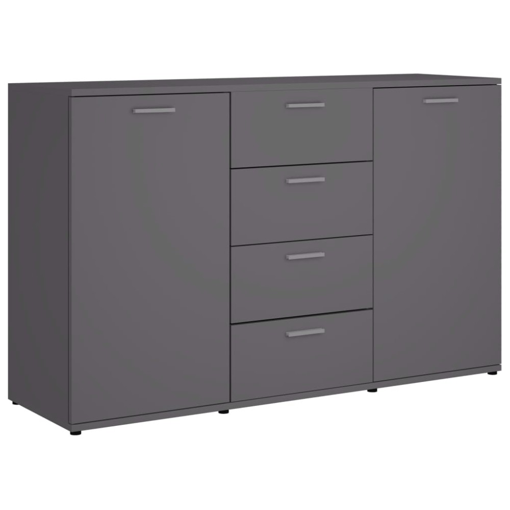 vidaXL Dulap, gri, 120 x 35,5 x 75 cm, lemn prelucrat