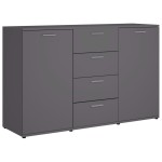 vidaXL Dulap, gri, 120 x 35,5 x 75 cm, lemn prelucrat