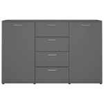 vidaXL Dulap, gri, 120 x 35,5 x 75 cm, lemn prelucrat