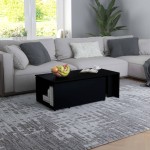 vidaXL Măsuță de cafea, negru, 150x50x35 cm, lemn prelucrat vidaXL Măsuță de cafea, negru, 150x50x35 cm, lemn prelucrat