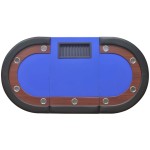 vidaXL Masă Poker 10 persoane, zonă dealer și suport jetoane, albastru vidaXL Masă Poker 10 persoane, zonă dealer și suport jetoane, albastru