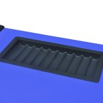 vidaXL Masă Poker 10 persoane, zonă dealer și suport jetoane, albastru vidaXL Masă Poker 10 persoane, zonă dealer și suport jetoane, albastru