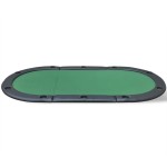 vidaXL Blat de masă de poker pentru 10 jucători, pliabil, verde vidaXL Blat de masă de poker pentru 10 jucători, pliabil, verde