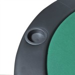 vidaXL Blat de masă de poker pentru 10 jucători, pliabil, verde vidaXL Blat de masă de poker pentru 10 jucători, pliabil, verde