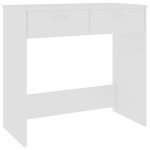 vidaXL Birou, alb, 80x40x75 cm, lemn prelucrat vidaXL Birou, alb, 80x40x75 cm, lemn prelucrat