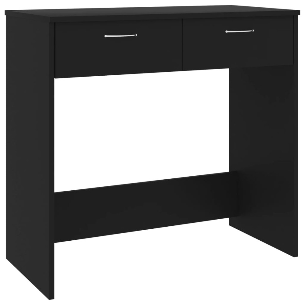 vidaXL Birou, negru, 80x40x75 cm, lemn prelucrat