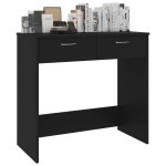 vidaXL Birou, negru, 80x40x75 cm, lemn prelucrat