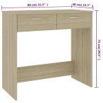 vidaXL Birou, stejar sonoma, 80 x 40 x 75 cm, lemn prelucrat