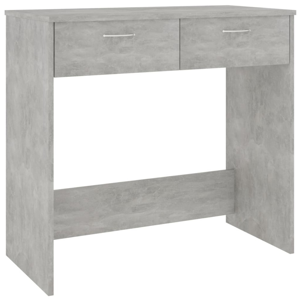 vidaXL Birou, gri beton, 80x40x75 cm, lemn prelucrat