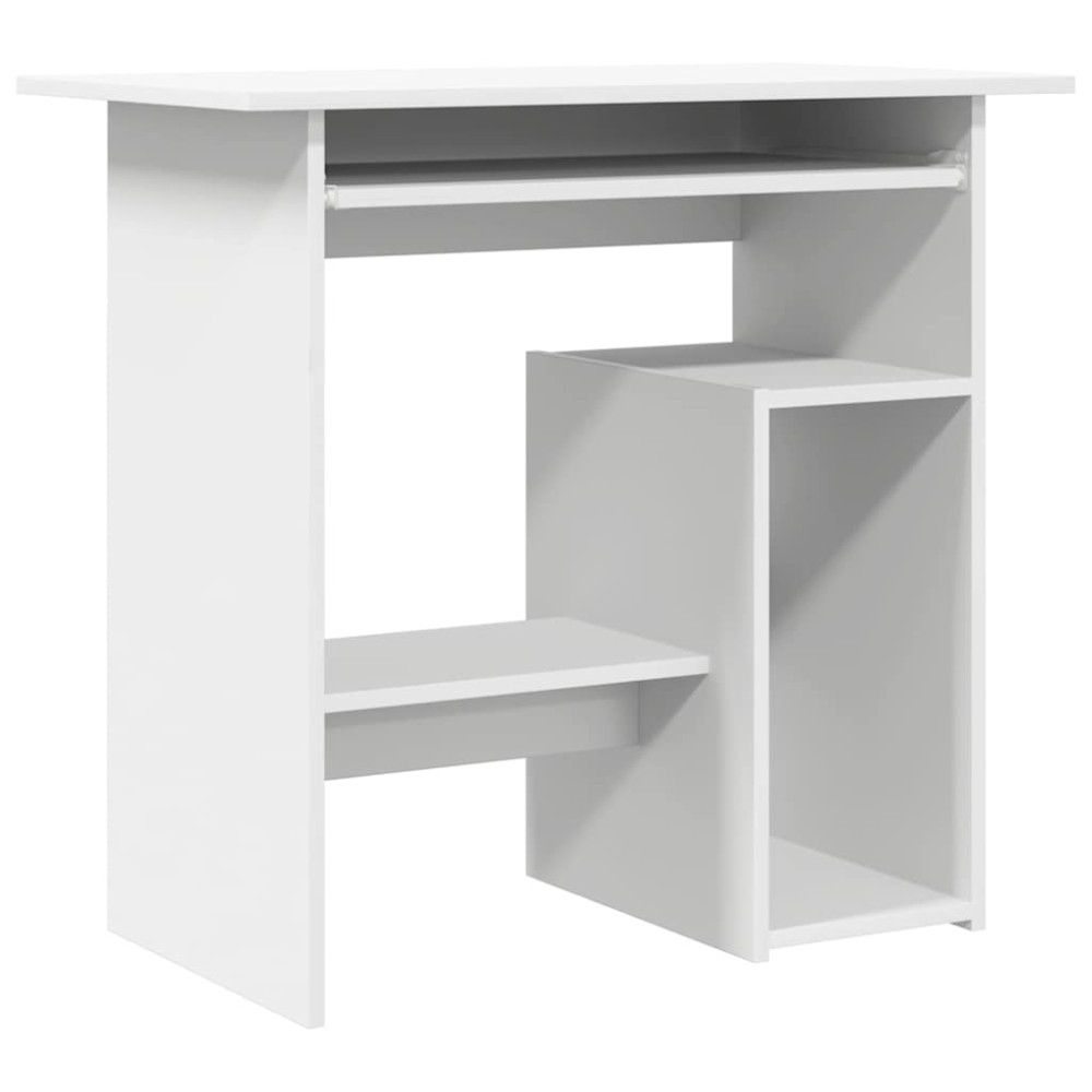 vidaXL Birou, alb, 80 x 45 x 74 cm, lemn prelucrat