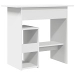 vidaXL Birou, alb, 80 x 45 x 74 cm, lemn prelucrat
