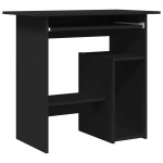 vidaXL Birou, negru, 80x45x74 cm, lemn prelucrat