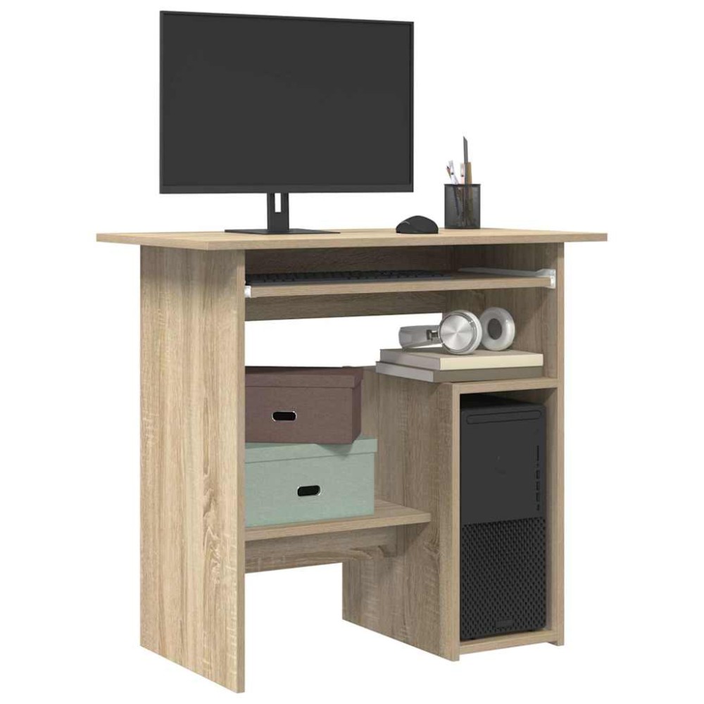 vidaXL Birou, stejar sonoma, 80x45x74 cm, lemn prelucrat
