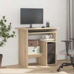 vidaXL Birou, stejar sonoma, 80x45x74 cm, lemn prelucrat