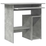 vidaXL Birou, gri beton, 80x45x74 cm, lemn prelucrat