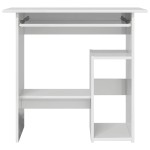 vidaXL Birou, alb extralucios, 80x45x74 cm, lemn prelucrat