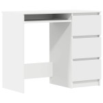 vidaXL Birou, alb, 90x45x76 cm, lemn prelucrat vidaXL Birou, alb, 90x45x76 cm, lemn prelucrat