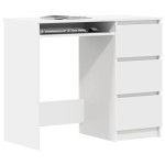 vidaXL Birou, alb, 90x45x76 cm, lemn prelucrat vidaXL Birou, alb, 90x45x76 cm, lemn prelucrat