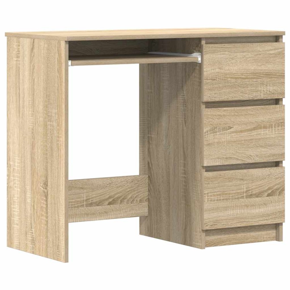 vidaXL Birou, stejar sonoma, 90x45x76 cm, lemn prelucrat