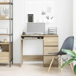vidaXL Birou, stejar sonoma, 90x45x76 cm, lemn prelucrat vidaXL Birou, stejar sonoma, 90x45x76 cm, lemn prelucrat