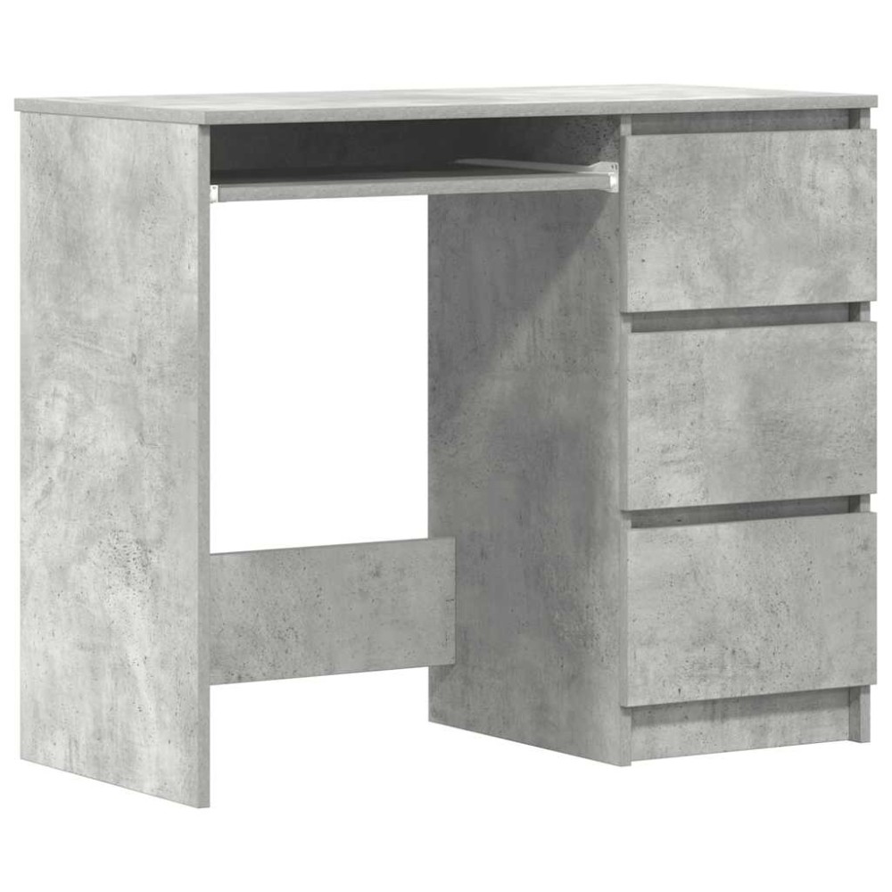 vidaXL Birou, gri beton, 90 x 45 x 76 cm, lemn prelucrat