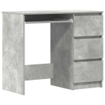 vidaXL Birou, gri beton, 90 x 45 x 76 cm, lemn prelucrat