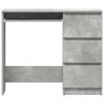 vidaXL Birou, gri beton, 90 x 45 x 76 cm, lemn prelucrat