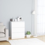 vidaXL Dulap, alb, 60 x 35 x 76 cm, lemn prelucrat