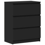 vidaXL Dulap, negru, 60 x 35 x 76 cm, lemn prelucrat