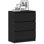 vidaXL Dulap, negru, 60 x 35 x 76 cm, lemn prelucrat