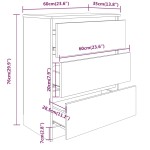 vidaXL Servantă, gri beton, 60 x 35 x 76 cm, lemn prelucrat vidaXL Servantă, gri beton, 60 x 35 x 76 cm, lemn prelucrat