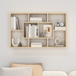 vidaXL Raft de perete, stejar Sonoma, 85x16x52,5 cm, lemn prelucrat