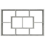 vidaXL Raft de perete, gri beton, 85x16x52,5 cm, lemn prelucrat