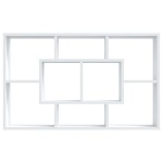 vidaXL Raft de perete, alb extralucios, 85x16x52,5 cm, lemn prelucrat vidaXL Raft de perete, alb extralucios, 85x16x52,5 cm, lemn prelucrat