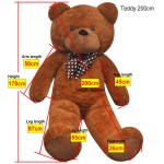 vidaXL Ursuleț de pluș de jucărie, maro, 170 cm vidaXL Ursuleț de pluș de jucărie, maro, 170 cm