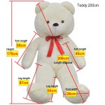 vidaXL Ursuleț de pluș de jucărie, alb, 170 cm vidaXL Ursuleț de pluș de jucărie, alb, 170 cm