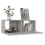 vidaXL Comodă TV, gri beton, 80 x 30 x 30 cm, lemn prelucrat vidaXL Comodă TV, gri beton, 80 x 30 x 30 cm, lemn prelucrat