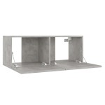 vidaXL Comodă TV, gri beton, 80 x 30 x 30 cm, lemn prelucrat vidaXL Comodă TV, gri beton, 80 x 30 x 30 cm, lemn prelucrat