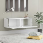 vidaXL Comodă TV, alb, 100 x 30 x 30 cm, lemn prelucrat