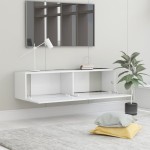 vidaXL Comodă TV, alb, 120 x 30 x 30 cm, lemn prelucrat