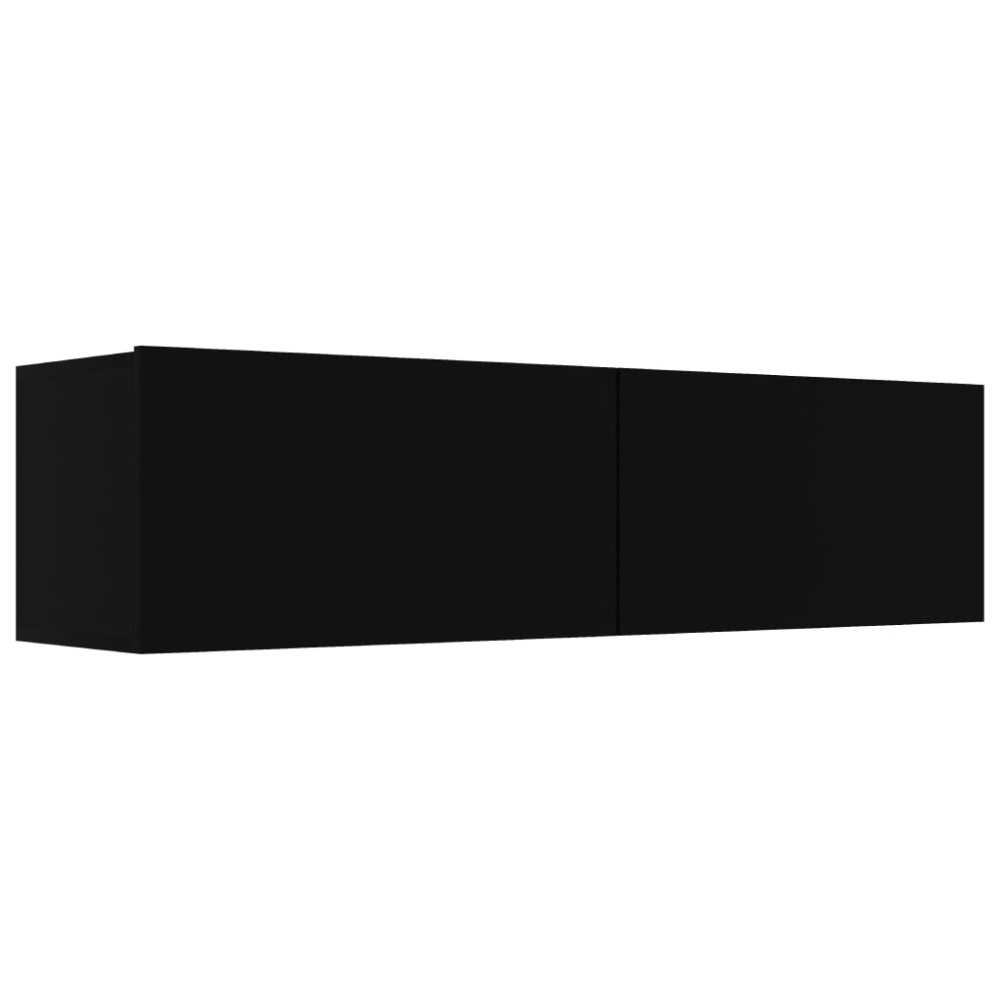 vidaXL Comodă TV, negru, 120 x 30 x 30 cm, lemn prelucrat
