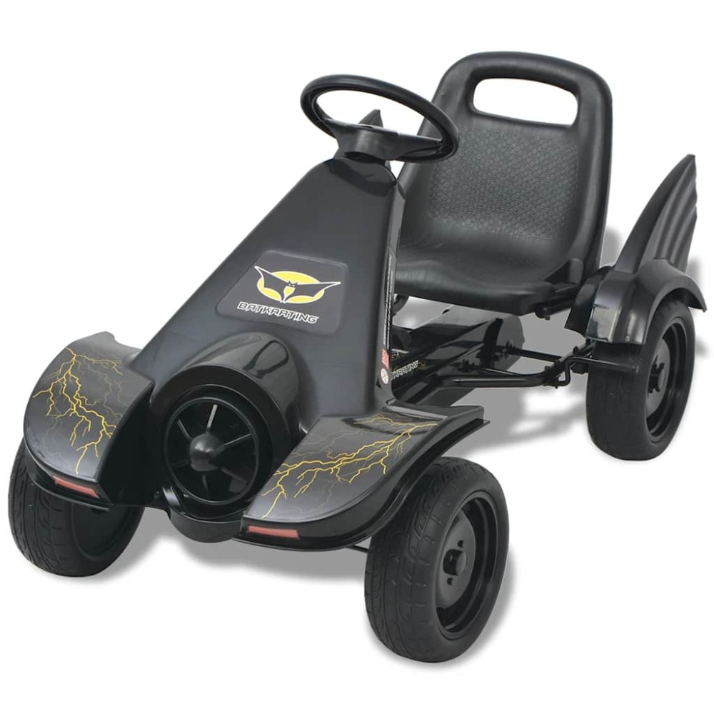 vidaXL Mașinuță kart cu șezut reglabil neagră