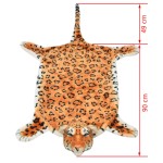 vidaXL Covor cu model leopard 139 cm Pluș Maro