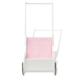 vidaXL Cărucior pentru păpuși din lemn 53 x 25,7 x 50 cm, alb vidaXL Cărucior pentru păpuși din lemn 53 x 25,7 x 50 cm, alb