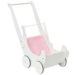 vidaXL Cărucior pentru păpuși din lemn 53 x 25,7 x 50 cm, alb vidaXL Cărucior pentru păpuși din lemn 53 x 25,7 x 50 cm, alb