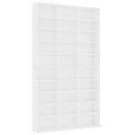 vidaXL Dulap pentru CD-uri, alb, 102x16x177,5 cm, lemn compozit